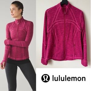 Lululemon Define Jacket Diamond Jacquard Berry Rumble Size 12